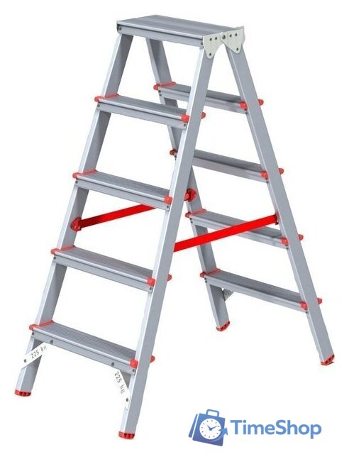Лестница-стремянка Новая высота NV 312 двухсторонняя профессиональная 2x5 ступеней - Изображение №2 — Интернет-магазин Time-Shop