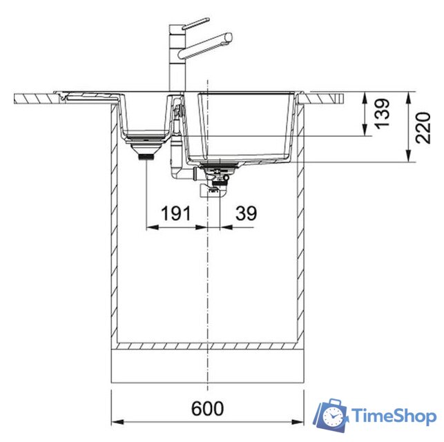 Кухонная мойка Franke UBG 651-78 (оникс) - Изображение №3 — Интернет-магазин Time-Shop