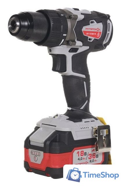 Дрель-шуруповерт Интерскол ДА-13/36В 70 814.2.2.70 (с 2-мя АКБ, кейс) - Изображение №1 — Интернет-магазин Time-Shop