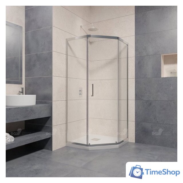 Душевой уголок RGW PA-86 38088690-11 90x100 (хром/прозрачное стекло) - Изображение №1 — Интернет-магазин Time-Shop