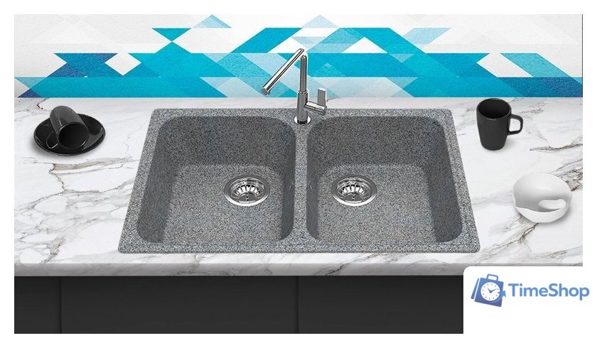 Кухонная мойка Berge BR-7322 (графит) - Изображение №2 — Интернет-магазин Time-Shop