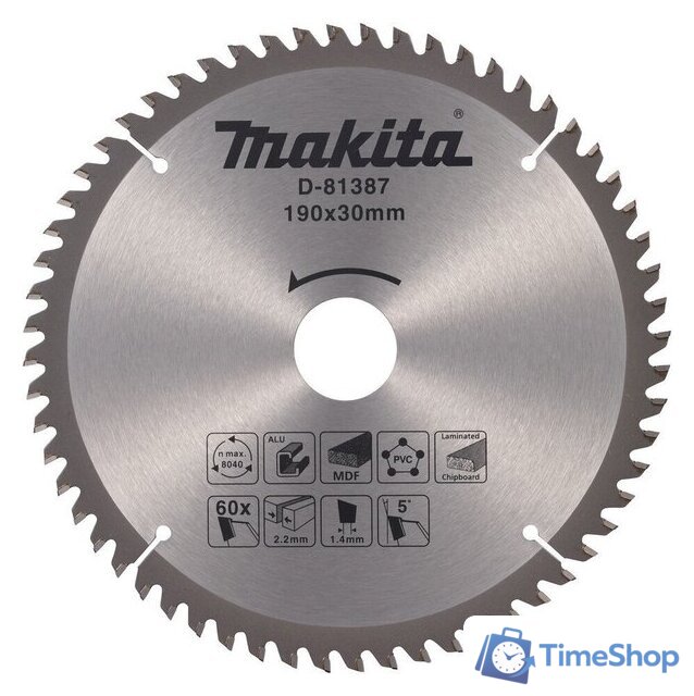 Пильный диск Makita D-81387 - Изображение №1 — Интернет-магазин Time-Shop