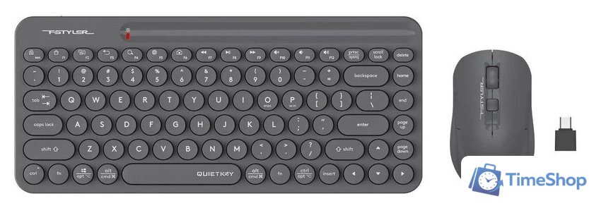 Офисный набор A4Tech Fstyler FG3200 Air2 (серый) - Изображение №2 — Интернет-магазин Time-Shop