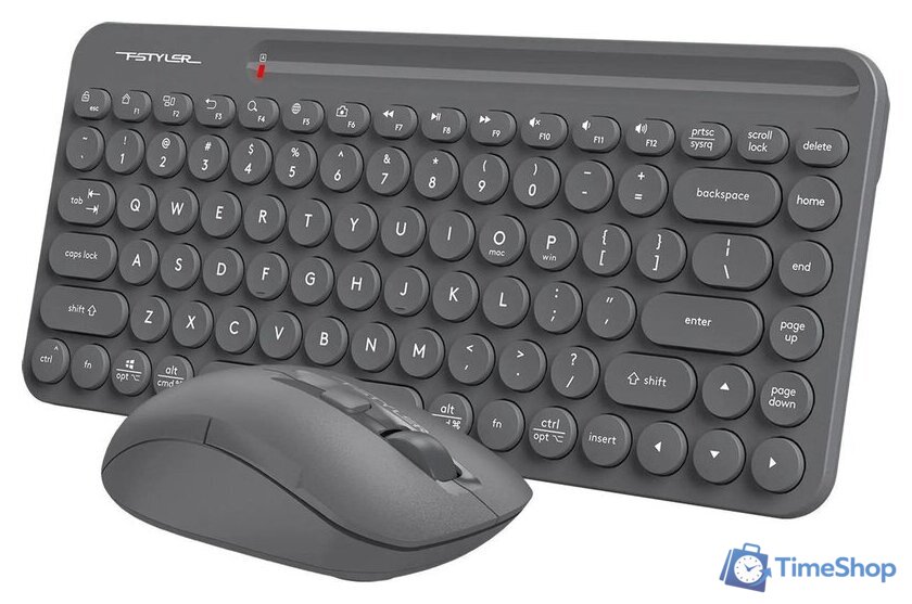 Офисный набор A4Tech Fstyler FG3200 Air2 (серый) - Изображение №4 — Интернет-магазин Time-Shop