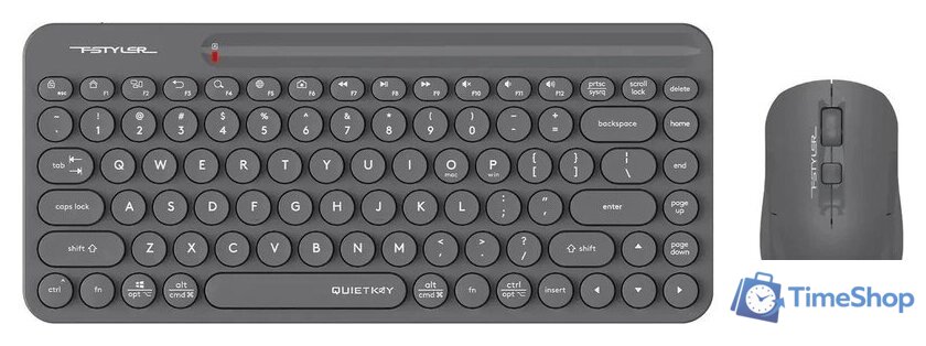 Офисный набор A4Tech Fstyler FG3200 Air2 (серый) - Изображение №1 — Интернет-магазин Time-Shop