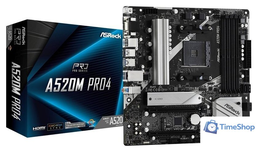 Материнская плата ASRock A520M Pro4 - Изображение №6 — Интернет-магазин Time-Shop