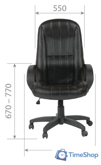 Офисное кресло CHAIRMAN 685 ЭКО (черный) - Изображение №4 — Интернет-магазин Time-Shop