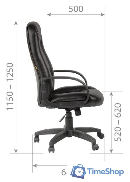 Офисное кресло CHAIRMAN 685 ЭКО (черный) - Изображение №5 — Интернет-магазин Time-Shop