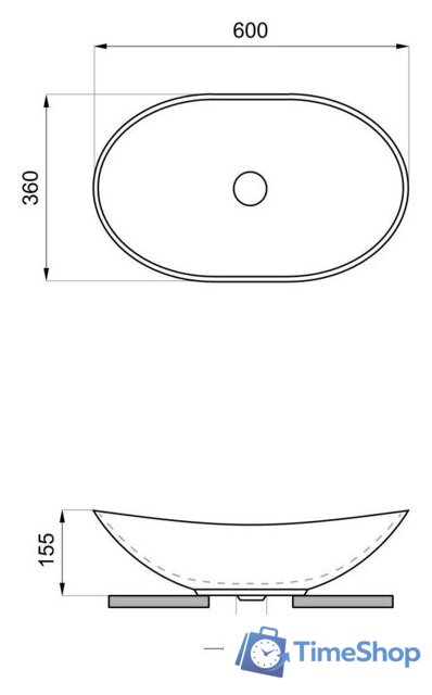 Умывальник Wellsee Carefree Dove 332906000 - Изображение №9 — Интернет-магазин Time-Shop