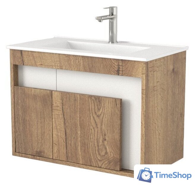  Дабер Тумба под умывальник 016 70 Т16.7.0.21 (дуб галифакс/белый) - Изображение №1 — Интернет-магазин Time-Shop