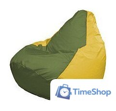 Кресло-мешок Flagman Груша Супер Мега 4XL Г5.1-228 (оливковый/желтый) - Изображение №1 — Интернет-магазин Time-Shop