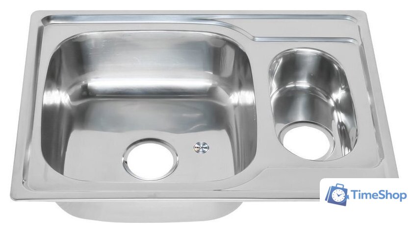 Кухонная мойка Melana MLN-6950S U (полированная, глубина чаши 18 см., сталь 0.8 мм.) - Изображение №1 — Интернет-магазин Time-Shop