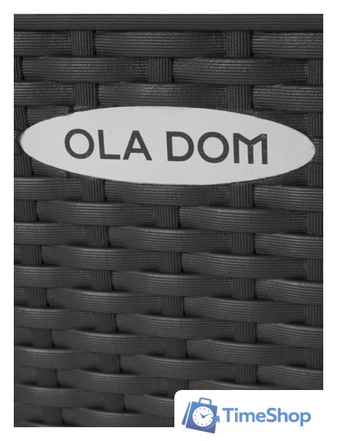Кашпо Элластик-Пласт Ola Dom Rattan (31л, антрацит) - Изображение №5 — Интернет-магазин Time-Shop