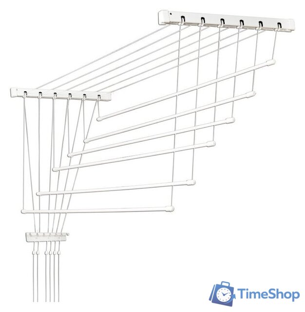Сушилка для белья Comfort Alumin Euro Premium потолочная 6 прутьев 200 см (алюминий/белый) - Изображение №1 — Интернет-магазин Time-Shop
