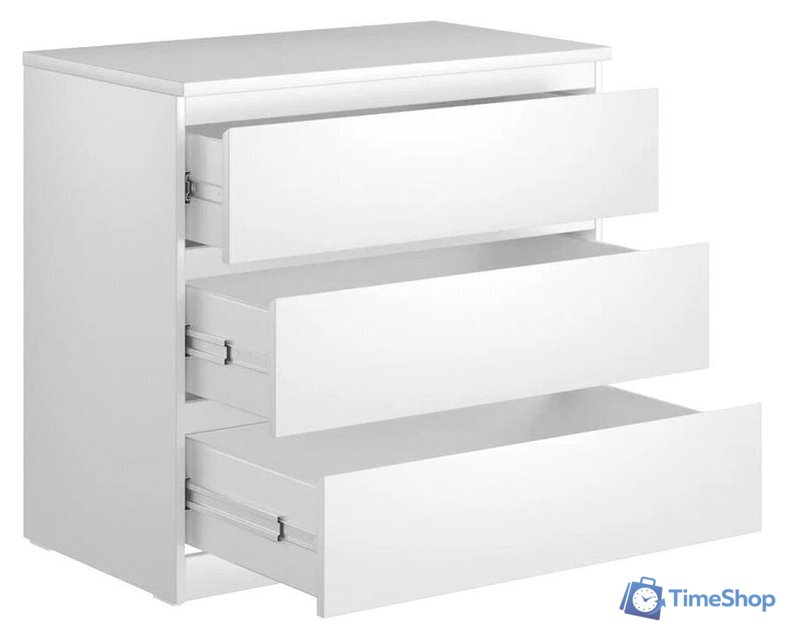 Комод Mio Tesoro Мальта 3 ящика 80x76 2.05.02.040.1 (белый) - Изображение №3 — Интернет-магазин Time-Shop