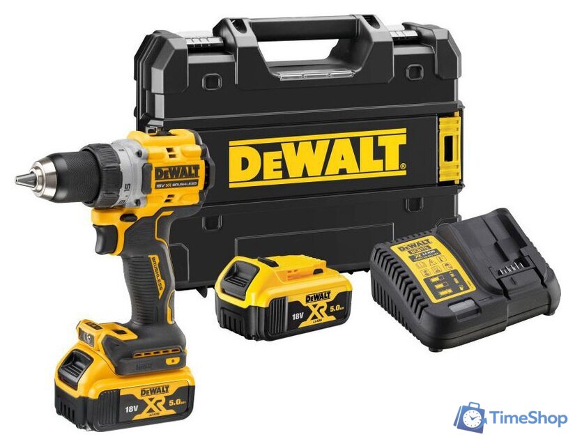 Дрель-шуруповерт DeWalt DCD800P2T (с 2-мя АКБ, кейс) - Изображение №1 — Интернет-магазин Time-Shop