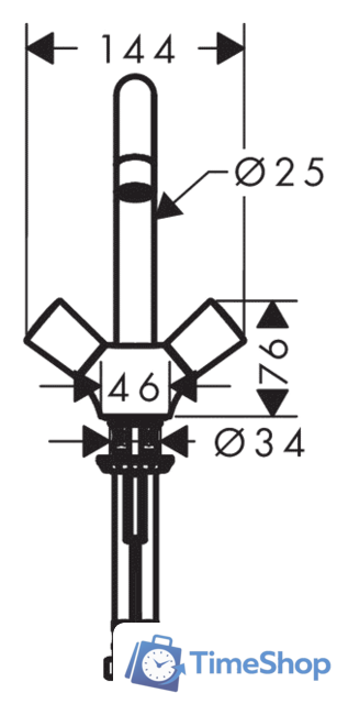 Смеситель Hansgrohe Logis 71222000 - Изображение №3 — Интернет-магазин Time-Shop