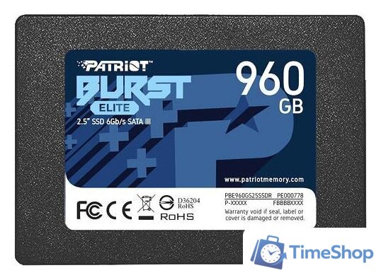 SSD Patriot Burst Elite 960GB PBE960GS25SSDR - Изображение №1 — Интернет-магазин Time-Shop