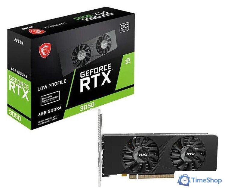 Видеокарта MSI GeForce RTX 3050 LP E 6G OC - Изображение №6 — Интернет-магазин Time-Shop
