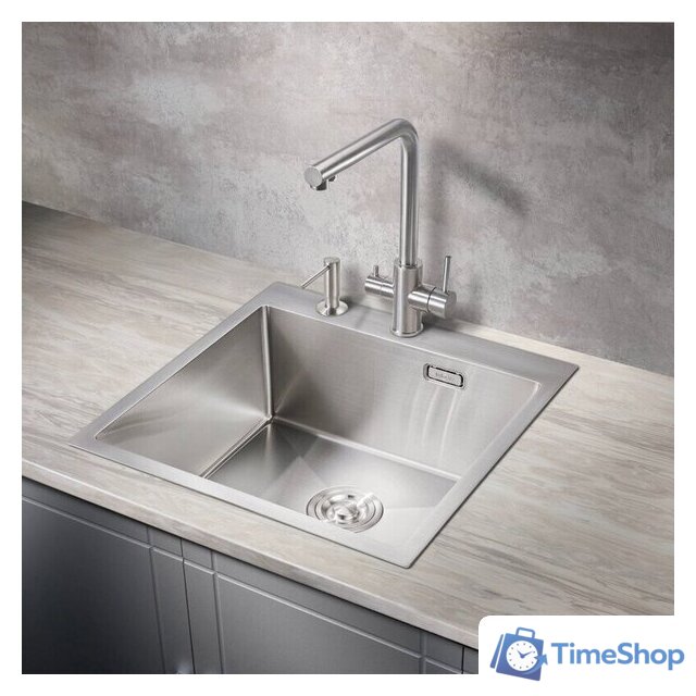 Кухонная мойка Milacio Denia 51 Steel MC.77480 (нержавеющая сталь) - Изображение №2 — Интернет-магазин Time-Shop