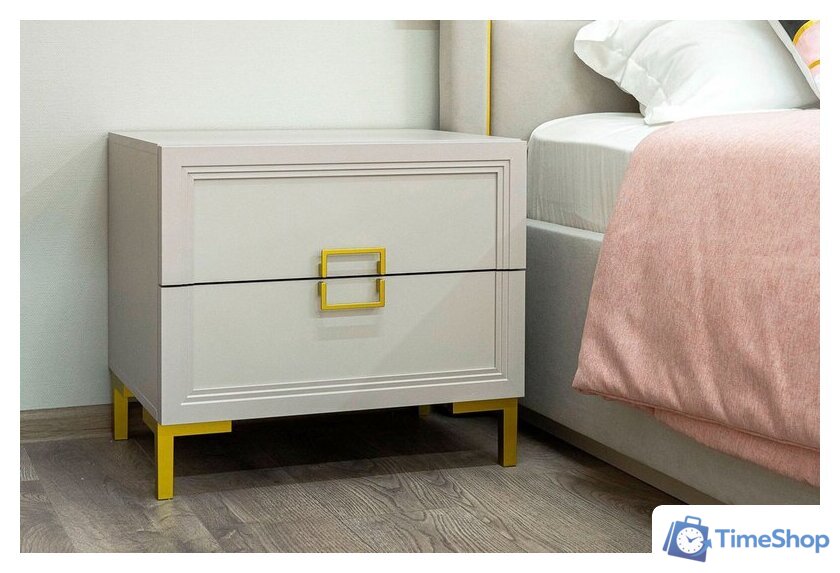 Тумба Ангстрем Дольче спальня ДЛ-305.03 исп.3 (кашемир серый) - Изображение №9 — Интернет-магазин Time-Shop