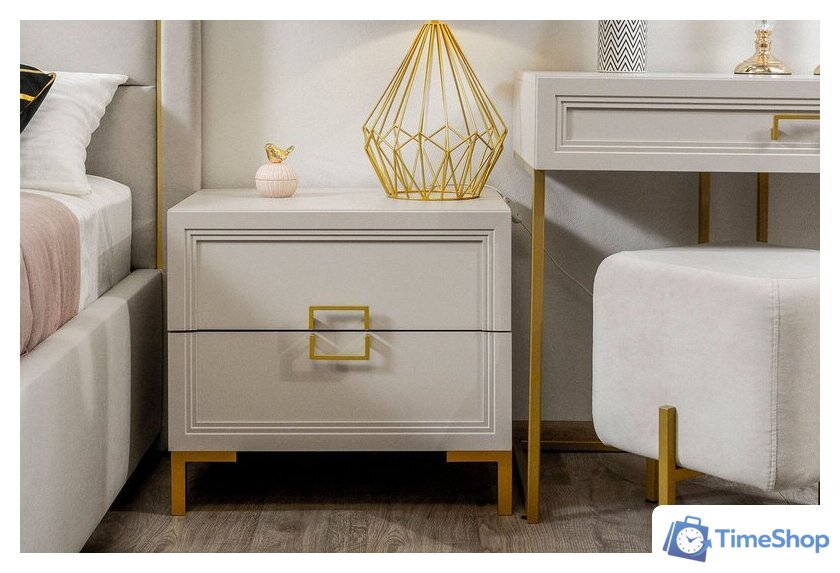 Тумба Ангстрем Дольче спальня ДЛ-305.03 исп.3 (кашемир серый) - Изображение №7 — Интернет-магазин Time-Shop