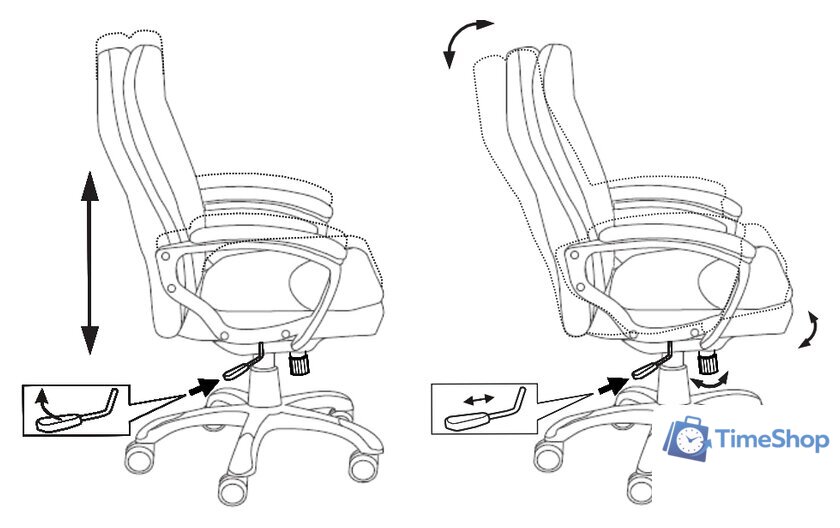 Офисное кресло Бюрократ CH-868N OR-10 (слоновая кость) - Изображение №6 — Интернет-магазин Time-Shop