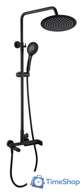 Душевая система  Rubineta Olo BK + Ultra-10 SW DV3/4 BK 625123 - Изображение №1 — Интернет-магазин Time-Shop