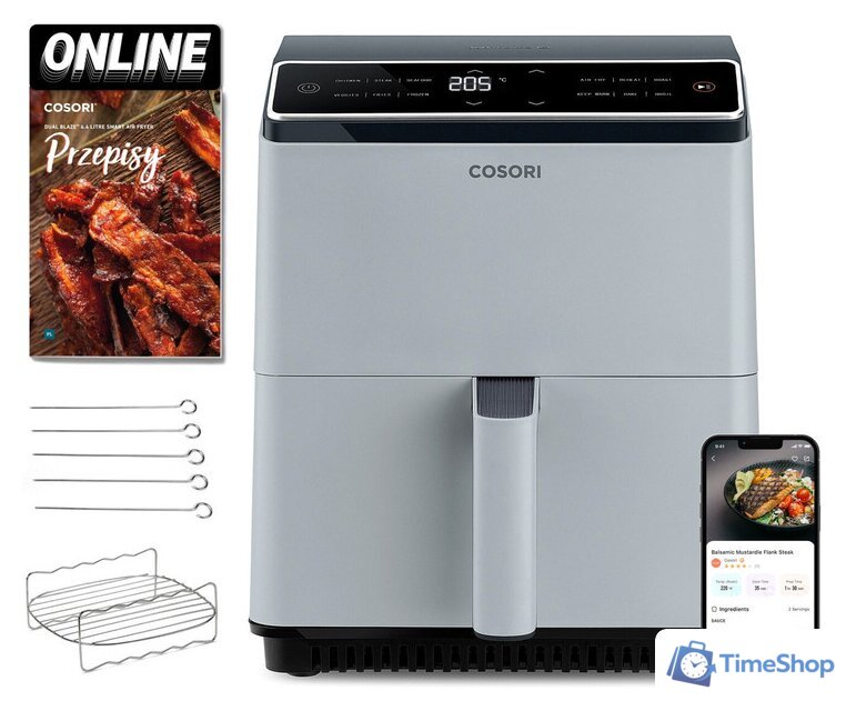 Аэрогриль (аэрофритюрница) Cosori Dual Blaze Air Fryer CAF-P583S-AEUR - Изображение №1 — Интернет-магазин Time-Shop