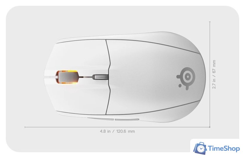 Игровая мышь SteelSeries Rival 3 Wireless Gen 2 (белый) - Изображение №9 — Интернет-магазин Time-Shop