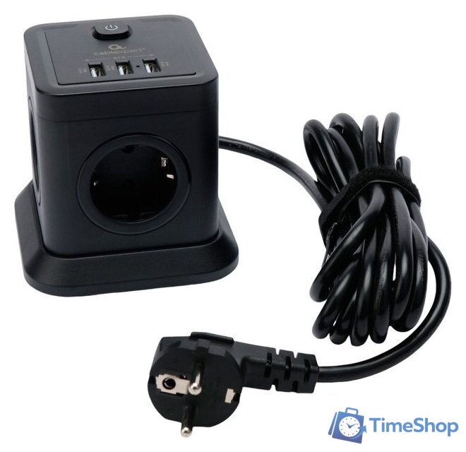 Сетевой фильтр Cablexpert TWR-4-U3-B-3 - Изображение №1 — Интернет-магазин Time-Shop