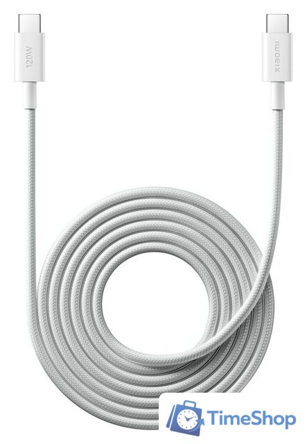 Кабель Xiaomi 120W USB Type-C - USB Type-C BHR087AGL (2 м, белый) - Изображение №1 — Интернет-магазин Time-Shop