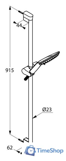 Душевой гарнитур  Kludi Fizz 6774091-00 (белый/хром) - Изображение №3 — Интернет-магазин Time-Shop