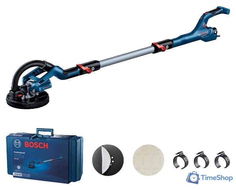 Шлифмашина для стен и потолков Bosch GTR 550 Professional 06017D4020 (с кейсом) - Изображение №1 — Интернет-магазин Time-Shop