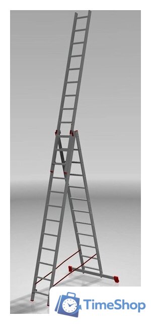 Лестница-стремянка Новая высота NV 323 трёхсекционная профессиональная 3x12 ступеней - Изображение №3 — Интернет-магазин Time-Shop