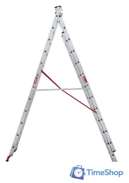 Лестница-стремянка Новая высота NV 323 трёхсекционная профессиональная 3x12 ступеней - Изображение №4 — Интернет-магазин Time-Shop