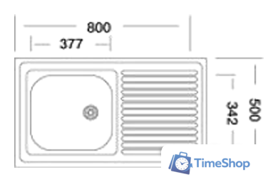 Кухонная мойка КромРус S 416 RUS (правый) - Изображение №2 — Интернет-магазин Time-Shop