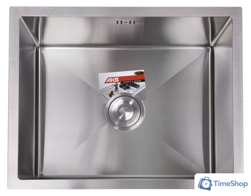 Кухонная мойка AKS Прямоугольная 57x46 (сатин никель) - Изображение №2 — Интернет-магазин Time-Shop