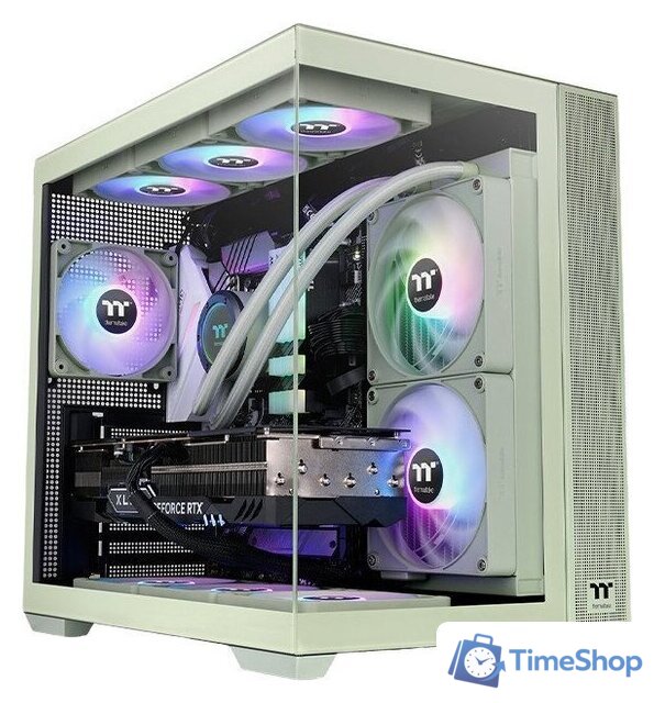 Корпус Thermaltake View 380 TG ARGB Matcha Green CA-1Z2-00MEWN-00 - Изображение №1 — Интернет-магазин Time-Shop