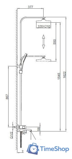 Душевая система  FRAP F2476 - Изображение №2 — Интернет-магазин Time-Shop