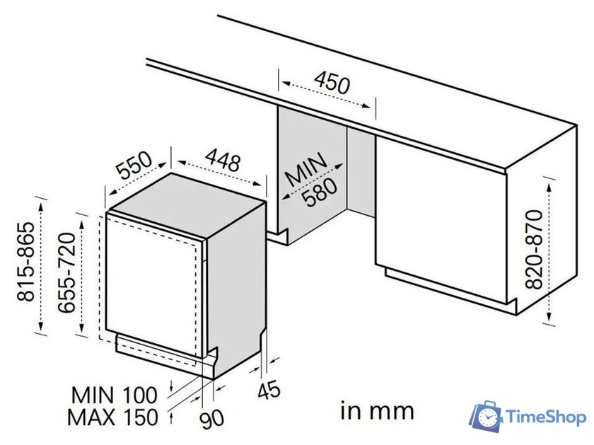 Встраиваемая посудомоечная машина Midea MDWEB1004MB-WI - Изображение №3 — Интернет-магазин Time-Shop