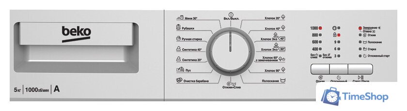 Стиральная машина BEKO WRS 55P1 BSS - Изображение №2 — Интернет-магазин Time-Shop