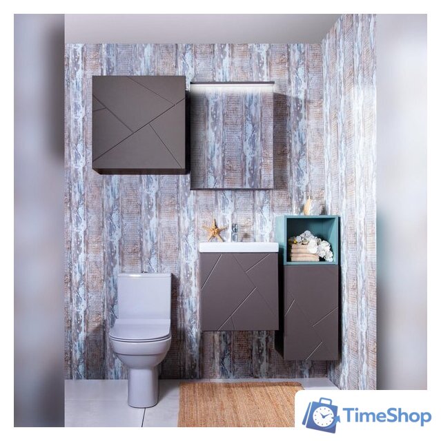  Бриклаер Тумба под умывальник Кристалл 50 (ясень анкор темный/софт графит) - Изображение №5 — Интернет-магазин Time-Shop