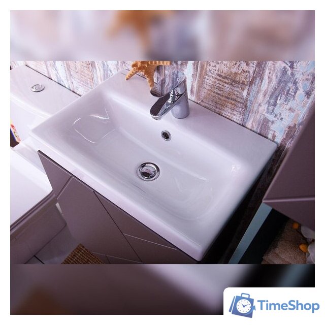  Бриклаер Тумба под умывальник Кристалл 50 (ясень анкор темный/софт графит) - Изображение №3 — Интернет-магазин Time-Shop