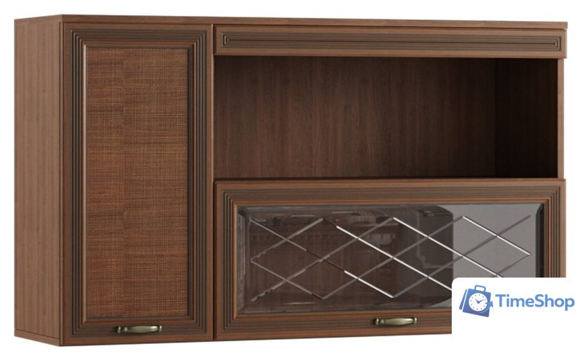 Полка Domani Ливорно ЛН-4 (орех донской) - Изображение №1 — Интернет-магазин Time-Shop