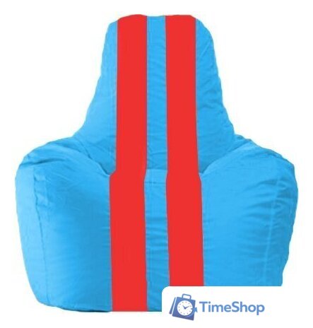 Кресло-мешок Flagman Спортинг С1.1-279 (голубой/красный) - Изображение №1 — Интернет-магазин Time-Shop