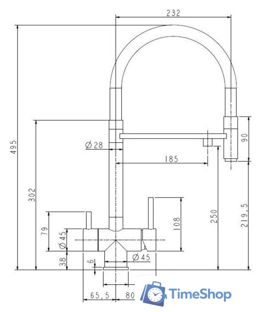 Смеситель ZorG Asgard Premium PVD (gunblack) - Изображение №2 — Интернет-магазин Time-Shop