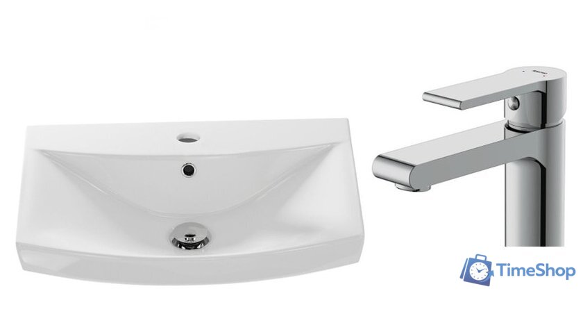 Умывальник Cersanit Carina 60В S-UM-CAR60/1 + 63020 - Изображение №1 — Интернет-магазин Time-Shop