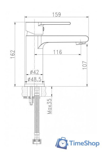 Умывальник Cersanit Carina 60В S-UM-CAR60/1 + 63020 - Изображение №12 — Интернет-магазин Time-Shop