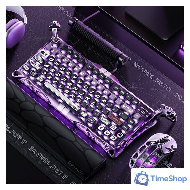 Клавиатура Gravastar Mercury V75 Pro Iron Purple (GravaStar x Gateron Magnetic Jade Pro) - Изображение №12 — Интернет-магазин Time-Shop